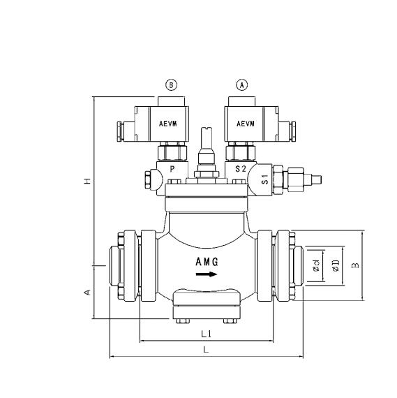 Two step opening defrosting solenoid valve AMLX series